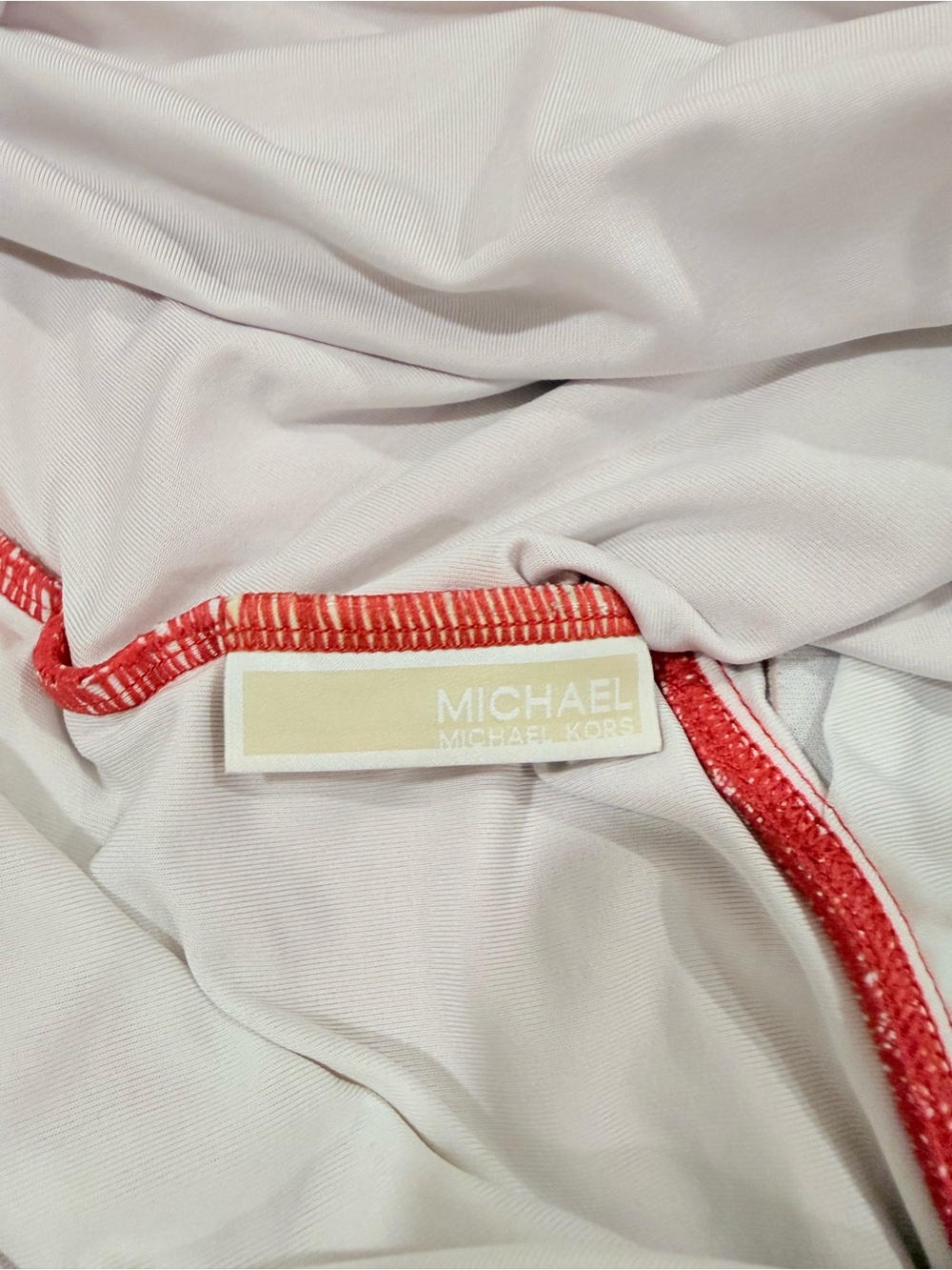 Michael Kors Red Bandeau Halter swimtop with Gold Accent - Picture 5 of 5